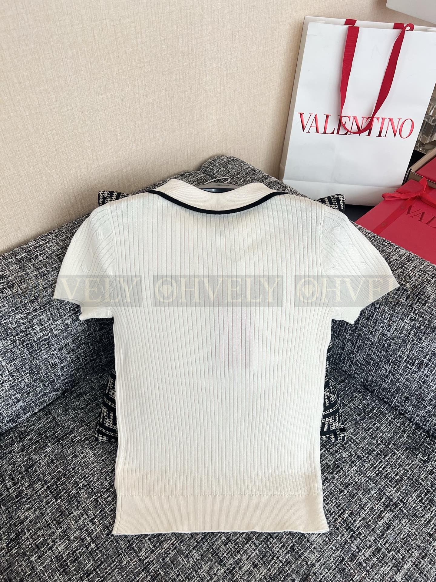 【 ZP버전 】Val 피터팬 칼라 니트 반팔 티셔츠 상품 썸네일
