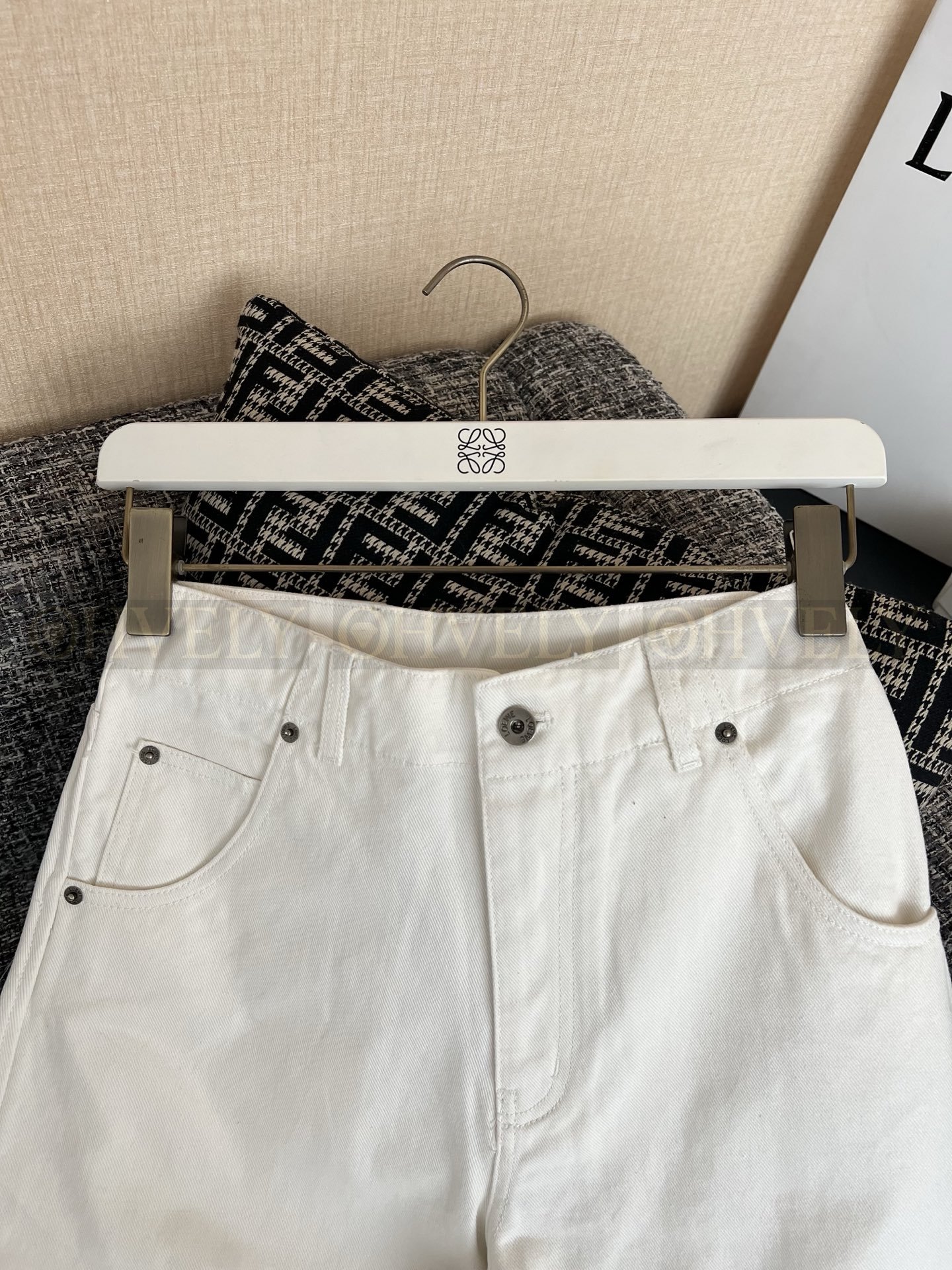 【 ZP버전 】LOW 신상 밀크 화이트 배기 데님 팬츠 상품 썸네일