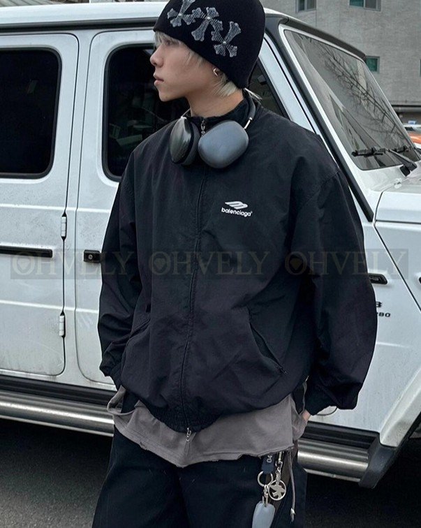【 ZP버전 】BAL 하이넥 자수 로고 재킷 아우터