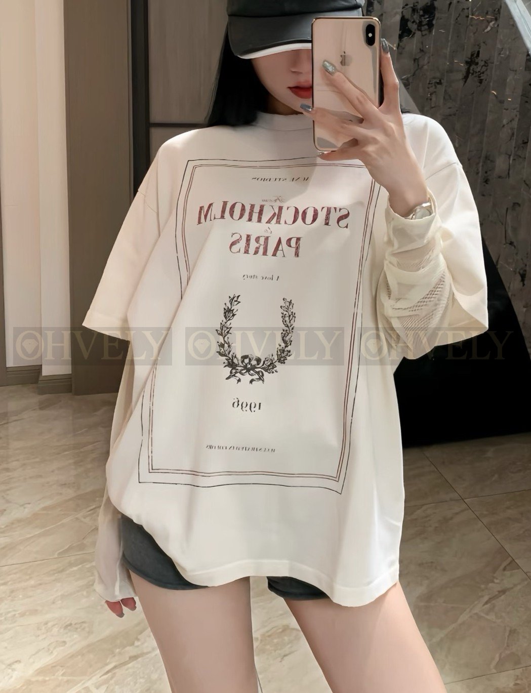 【 ZP버전 】AC 레이어드 프린팅 긴팔 티셔츠