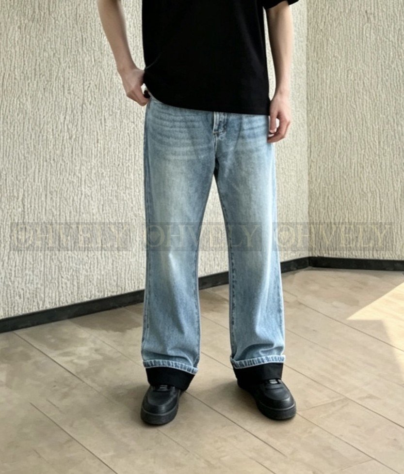 【 ZP버전 】DI 까나쥬 턴업 데님 팬츠 상품 썸네일