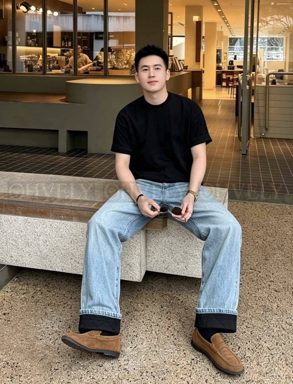 【 ZP버전 】DI 까나쥬 턴업 데님 팬츠 상품 썸네일