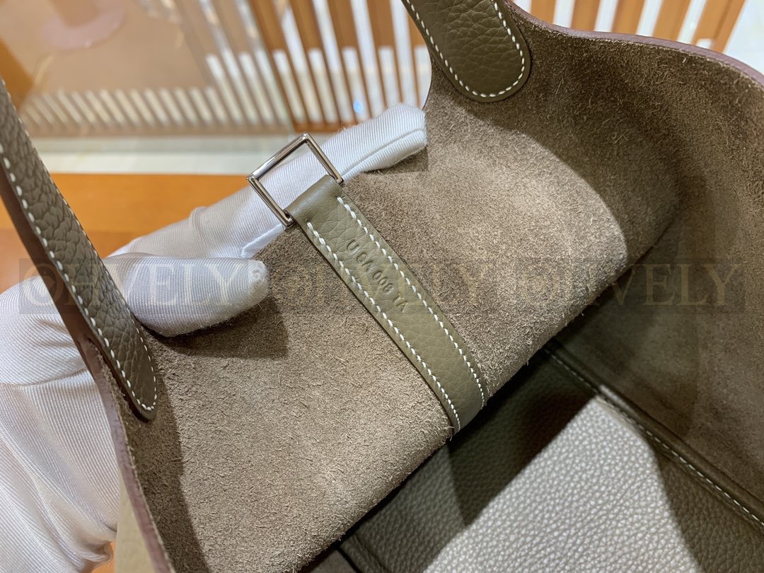 【 ZP버전 】HM Picotin 피코탄 클레망스 에트프 그레이 은장 핸드백 상품 썸네일