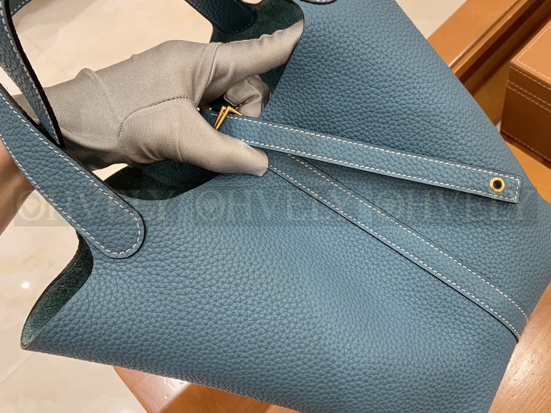 【 ZP버전 】HM Picotin 피코탄 토트백 데님 블루 골드버클 22 상품 썸네일