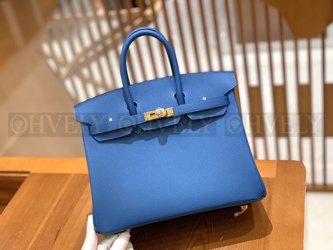 【 ZP버전 】HM Birkin 버킨 백 에게 블루 골드버클 25