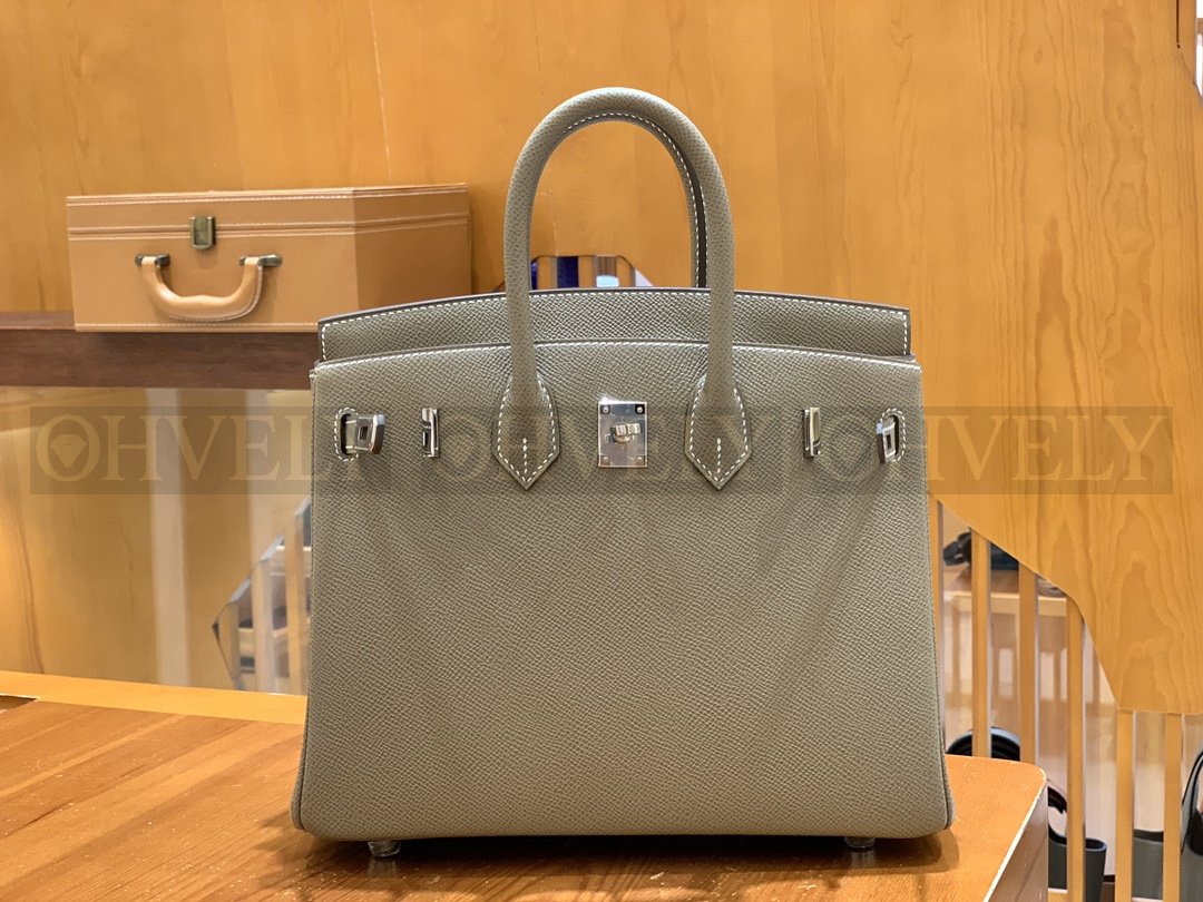 【 ZP버전 】HM Birkin 버킨 백 에투프 그레이 실버버클 25