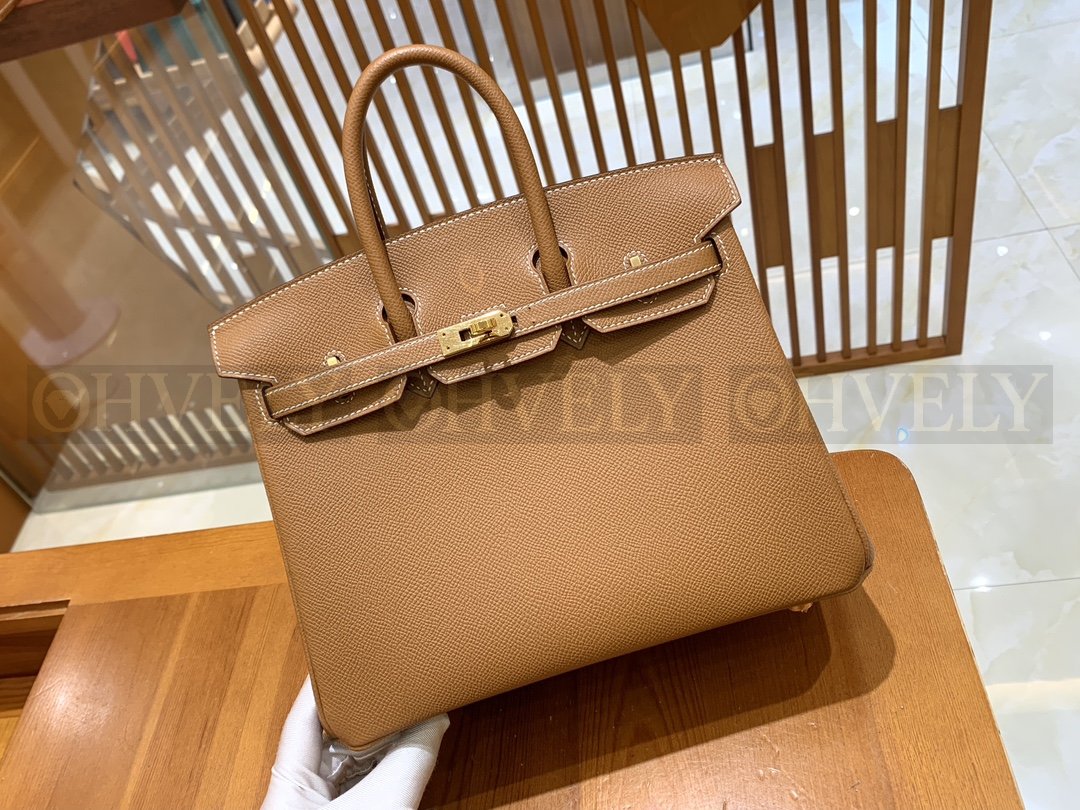 【 ZP버전 】HM Birkin 버킨 백 골드 브라운 골드버클 25 상품 썸네일