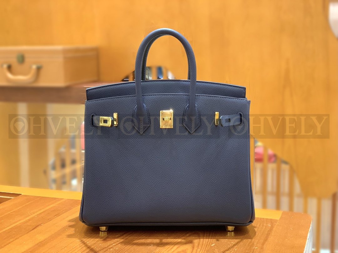 【 ZP버전 】HM Birkin 버킨 백 사파이어 블루 골드버클 25