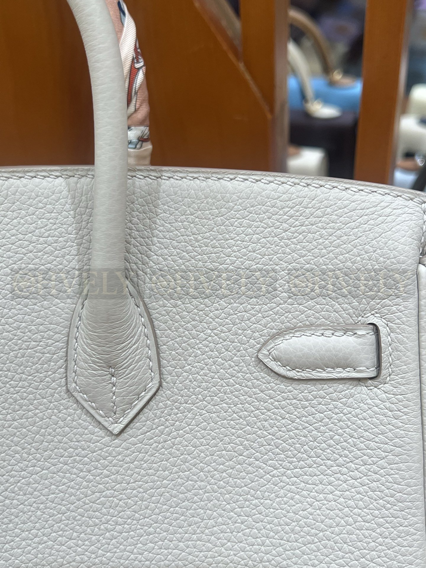 【 ZP버전 】HM Birkin 버킨백 토고 글래시어 화이트 골드버클 25 상품 썸네일