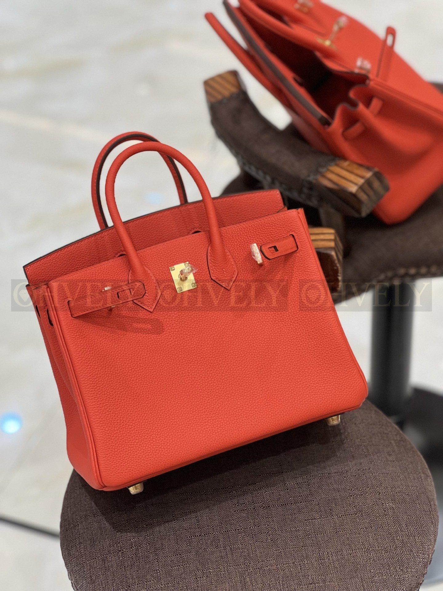 【 ZP버전 】HM Birkin 버킨백 토고 하트레드 골드버클 25