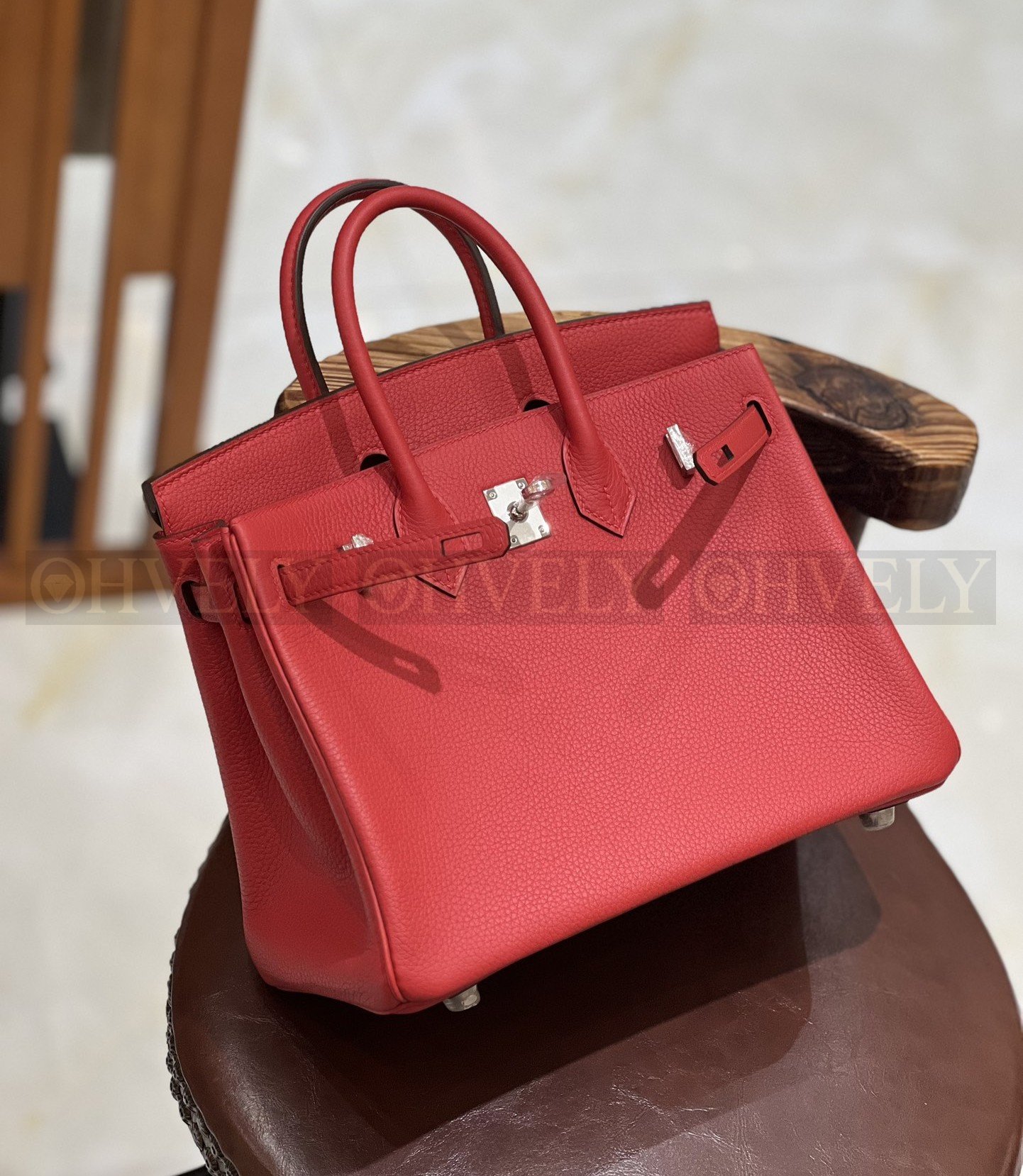 【 ZP버전 】HM Birkin 버킨백 토고 하트 레드 실버버클 25