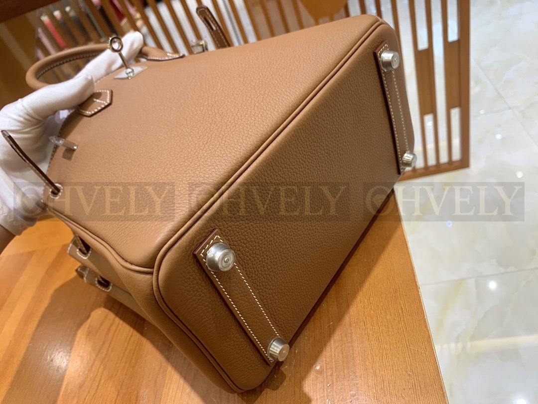 【 ZP버전 】HM Birkin 버킨백 토고 골드 브라운 실버버클 25 상품 썸네일
