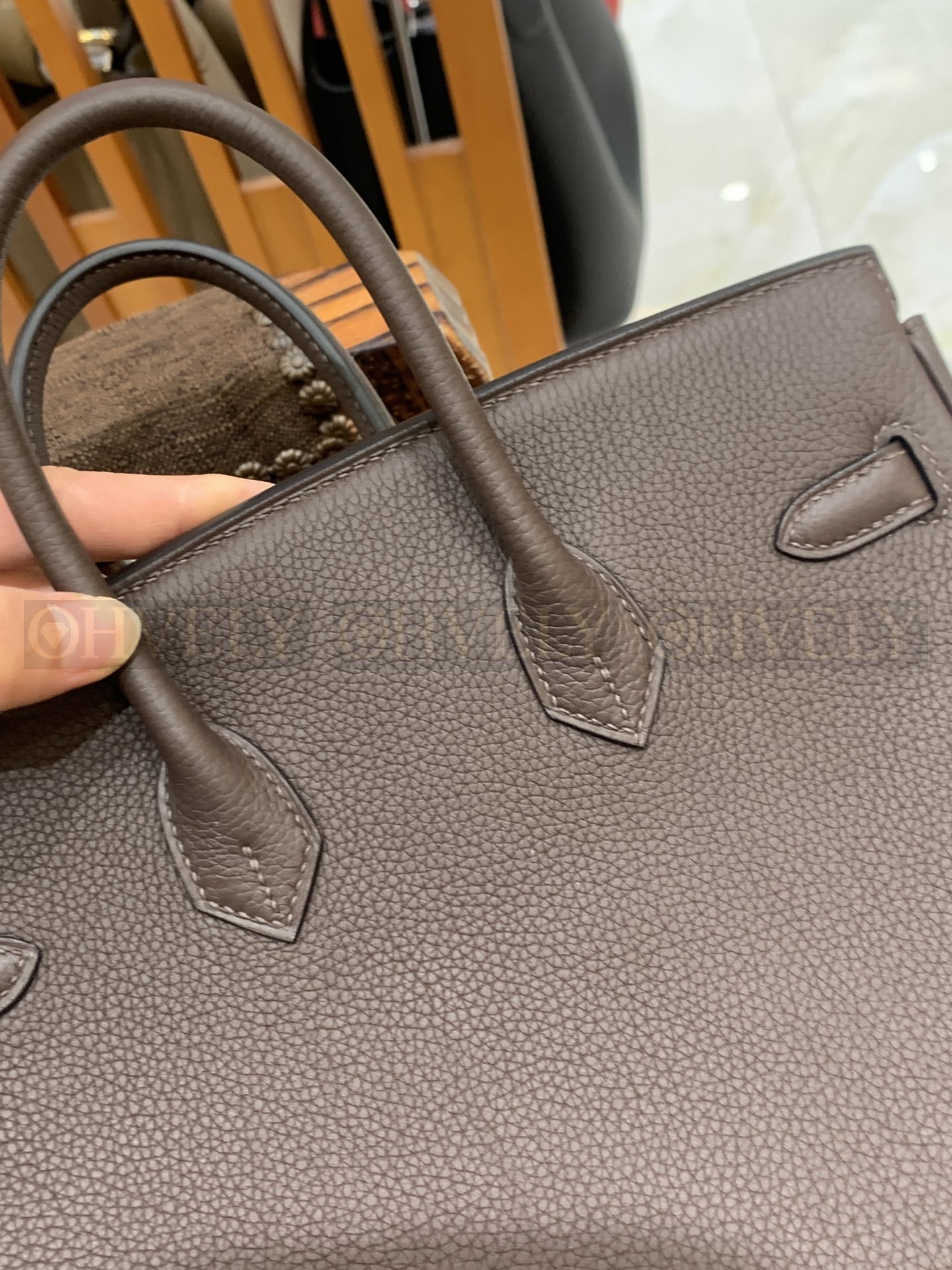 【 ZP버전 】HM Birkin 버킨백 토고 초콜릿 실버버클 25 상품 썸네일