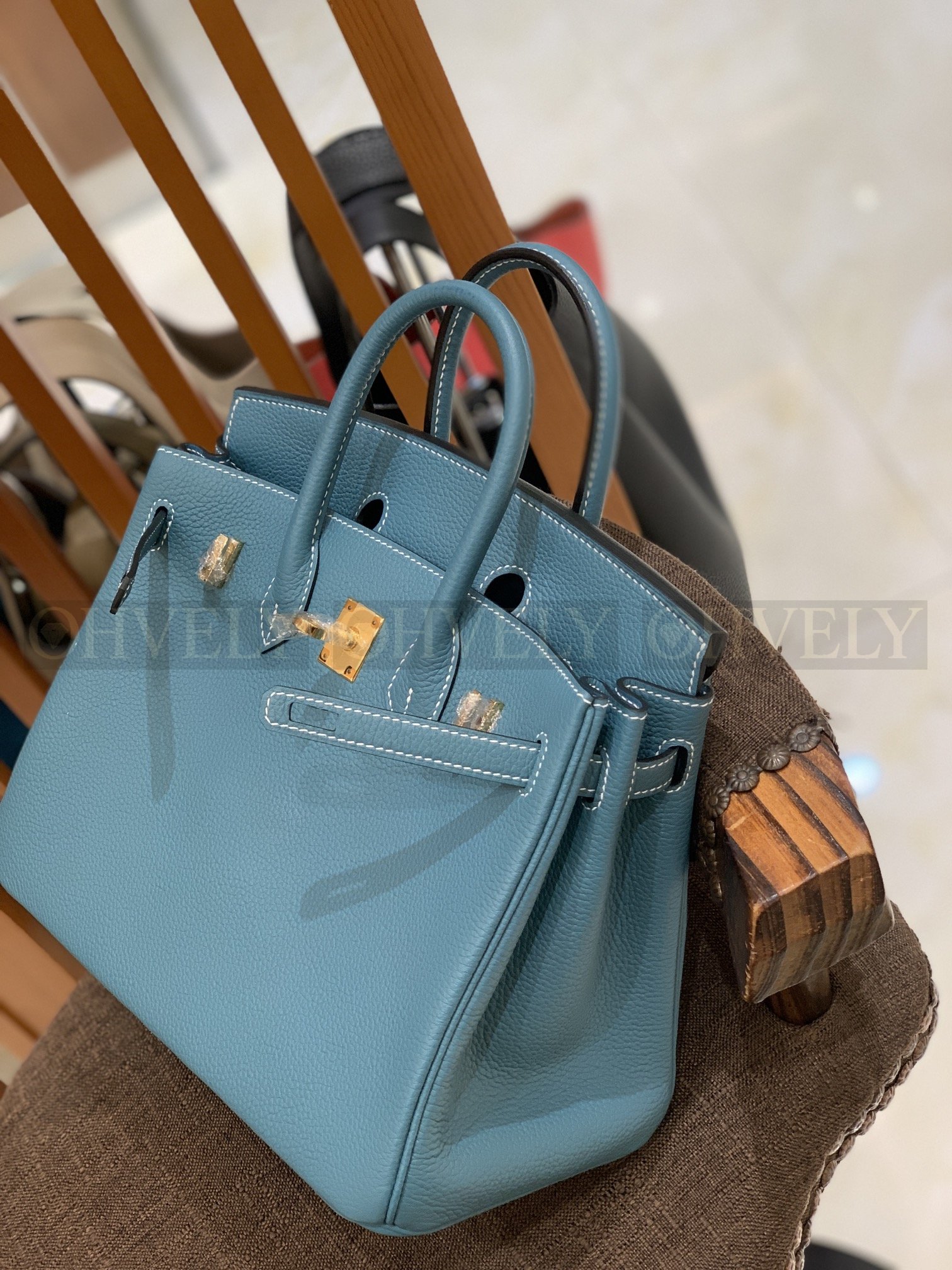 【 ZP버전 】HM Birkin 버킨백 토고 데님 블루 골드버클 25 상품 썸네일