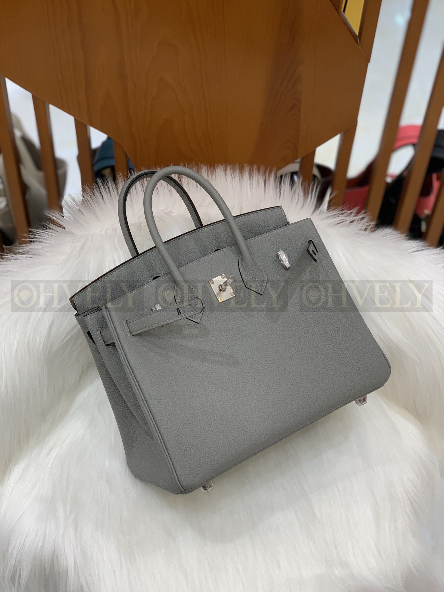 【 ZP버전 】HM Birkin 버킨백 토고 글래시어 블루 실버버클 25 상품 썸네일