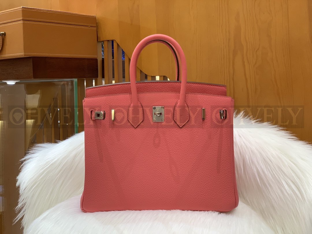 【 ZP버전 】HM Birkin 버킨백 토고 립스틱 핑크 실버버클 25