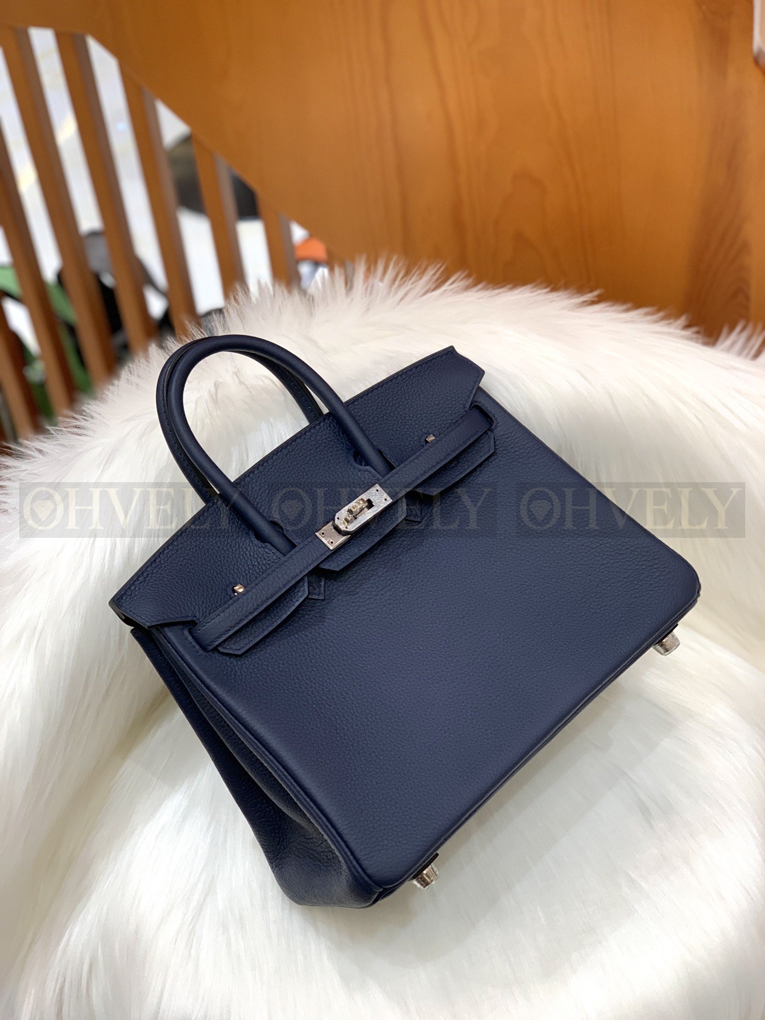 【 ZP버전 】HM Birkin 버킨백 토고 사파이어 블루 실버버클 25 상품 썸네일