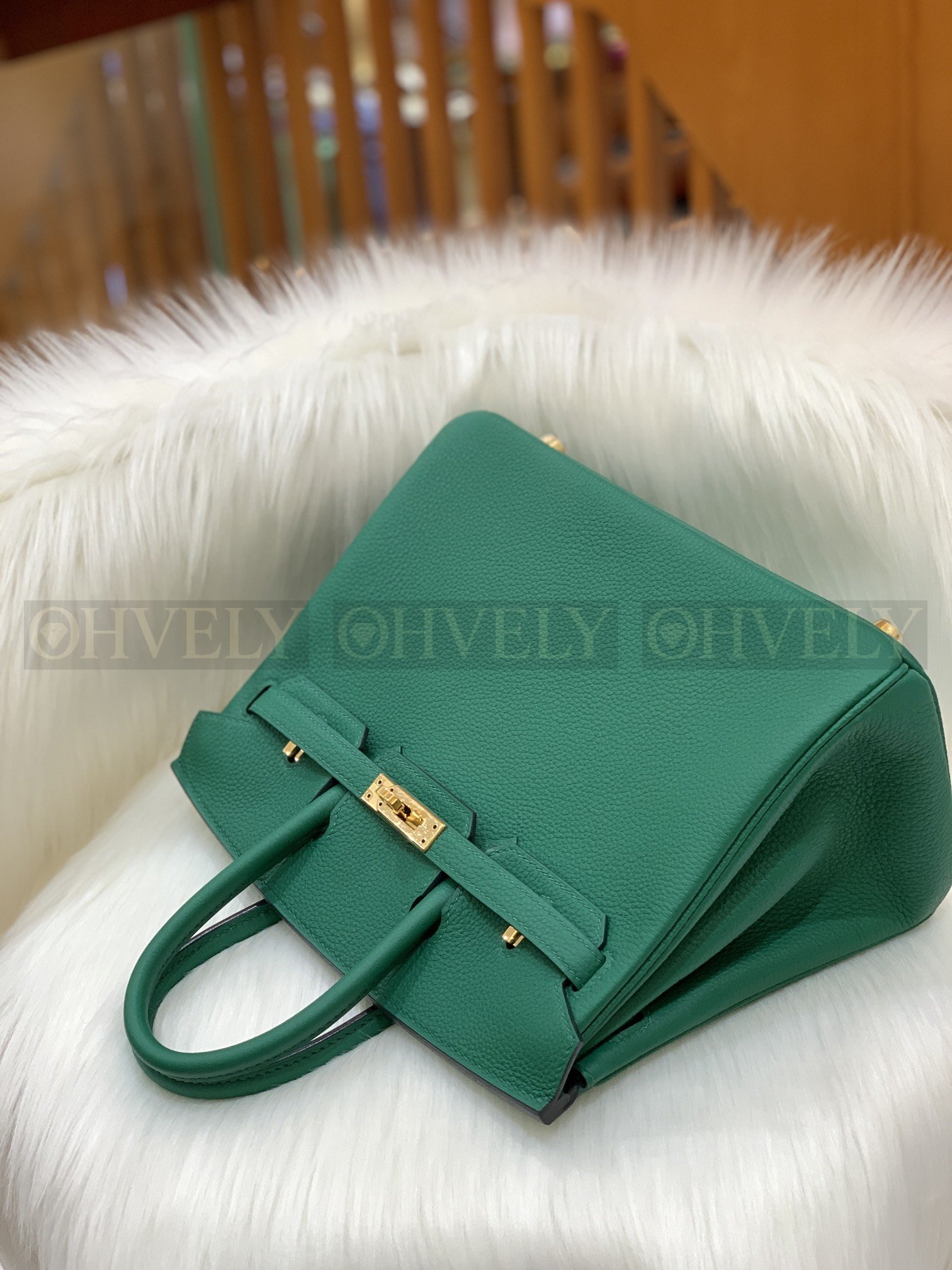 【 ZP버전 】HM Birkin 버킨백 토고 벨벳 그린 골드버클 25 상품 썸네일