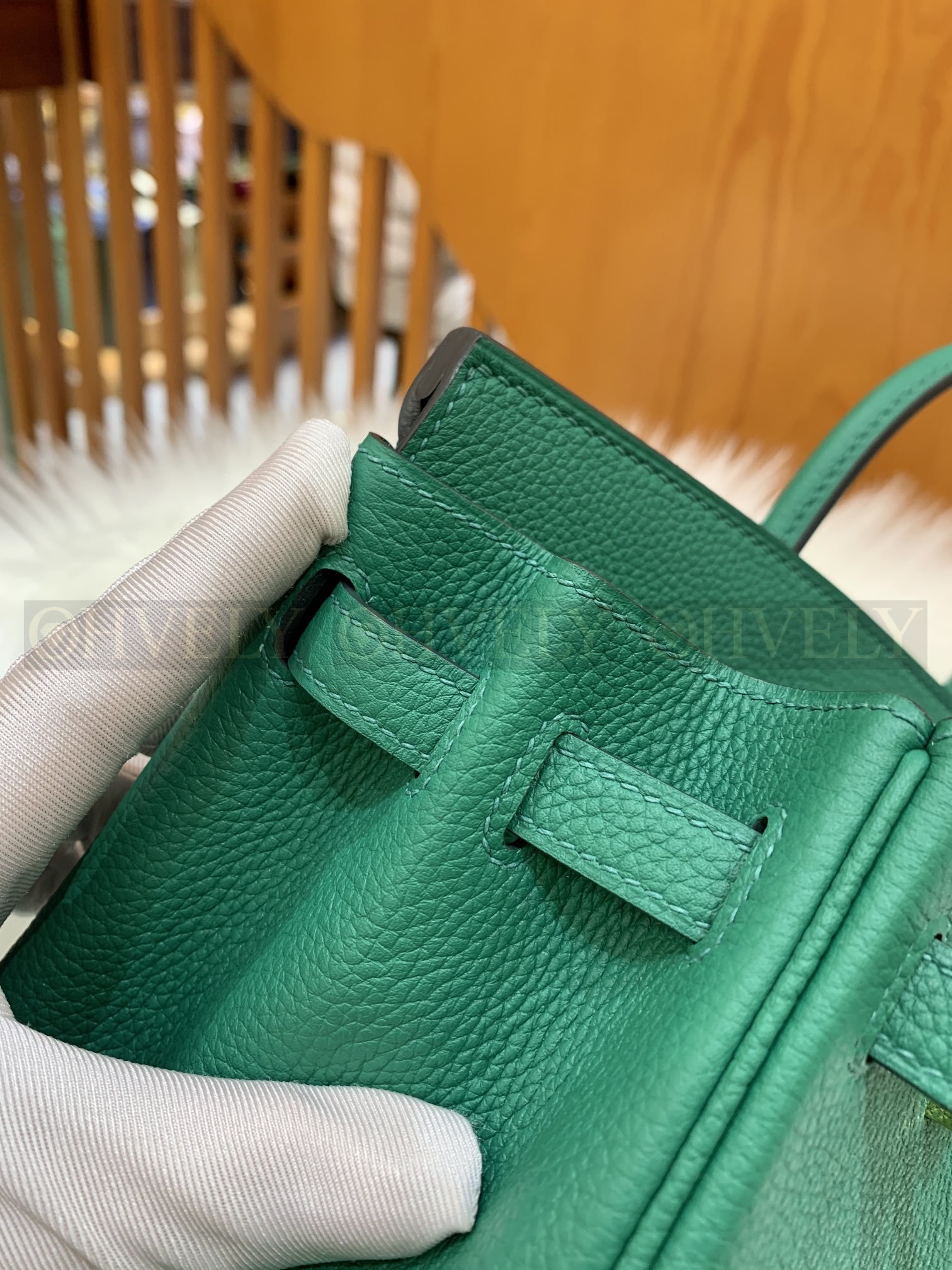 【 ZP버전 】HM Birkin 버킨백 토고 벨벳 그린 골드버클 25 상품 썸네일