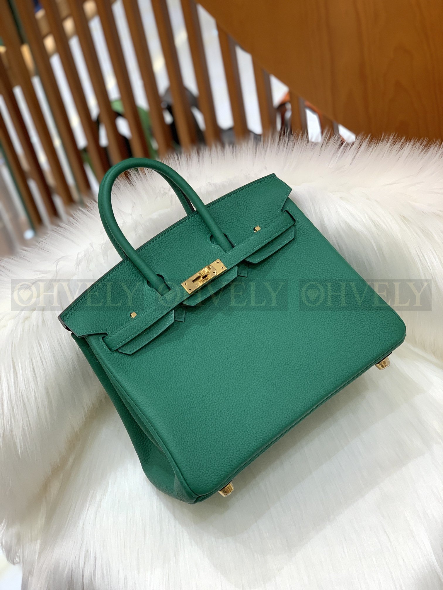 【 ZP버전 】HM Birkin 버킨백 토고 벨벳 그린 골드버클 25 상품 썸네일