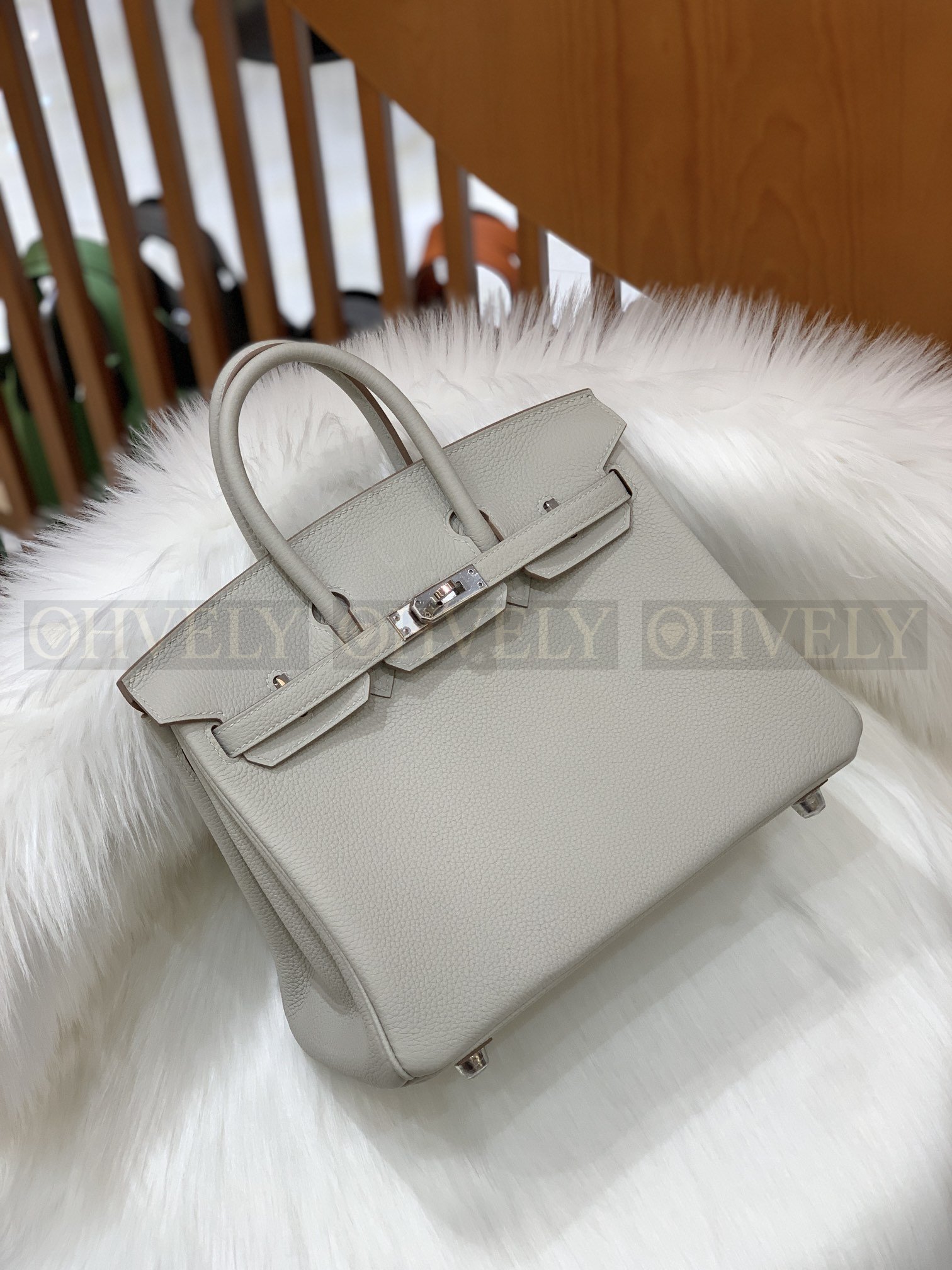 【 ZP버전 】HM Birkin 버킨백 토고 글래시어 화이트 실버버클 25 상품 썸네일