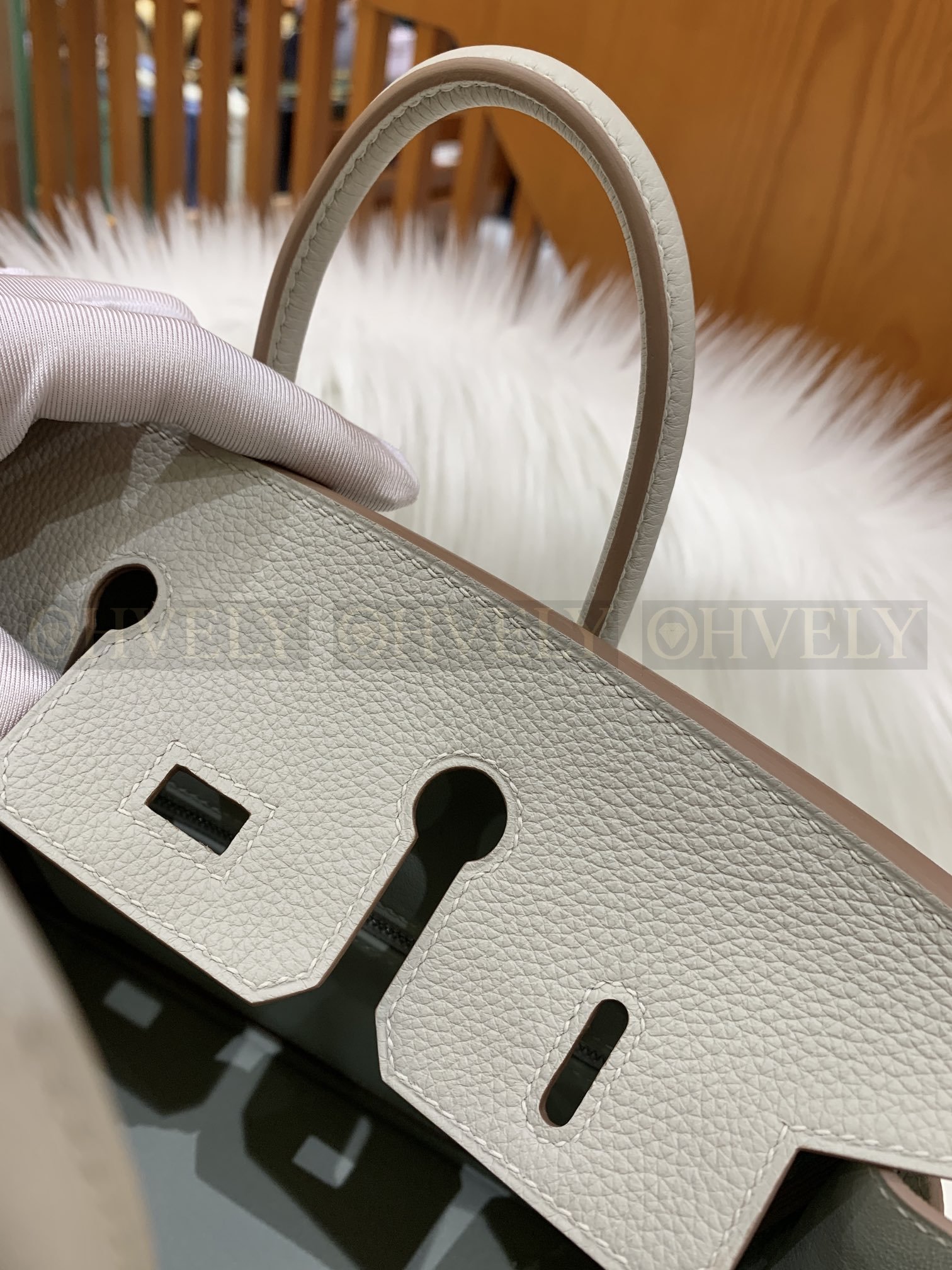 【 ZP버전 】HM Birkin 버킨백 토고 글래시어 화이트 실버버클 25 상품 썸네일