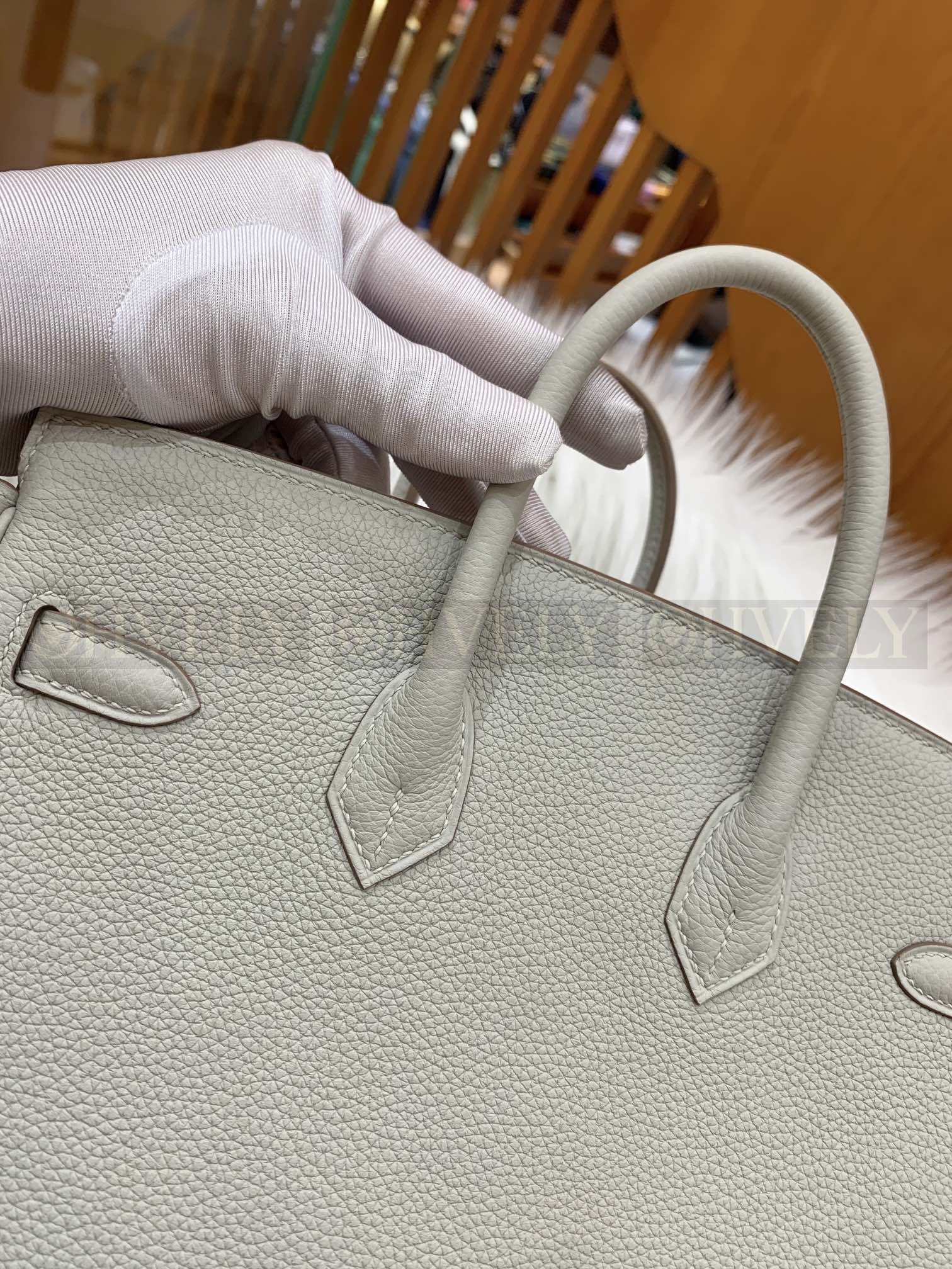 【 ZP버전 】HM Birkin 버킨백 토고 글래시어 화이트 실버버클 25 상품 썸네일