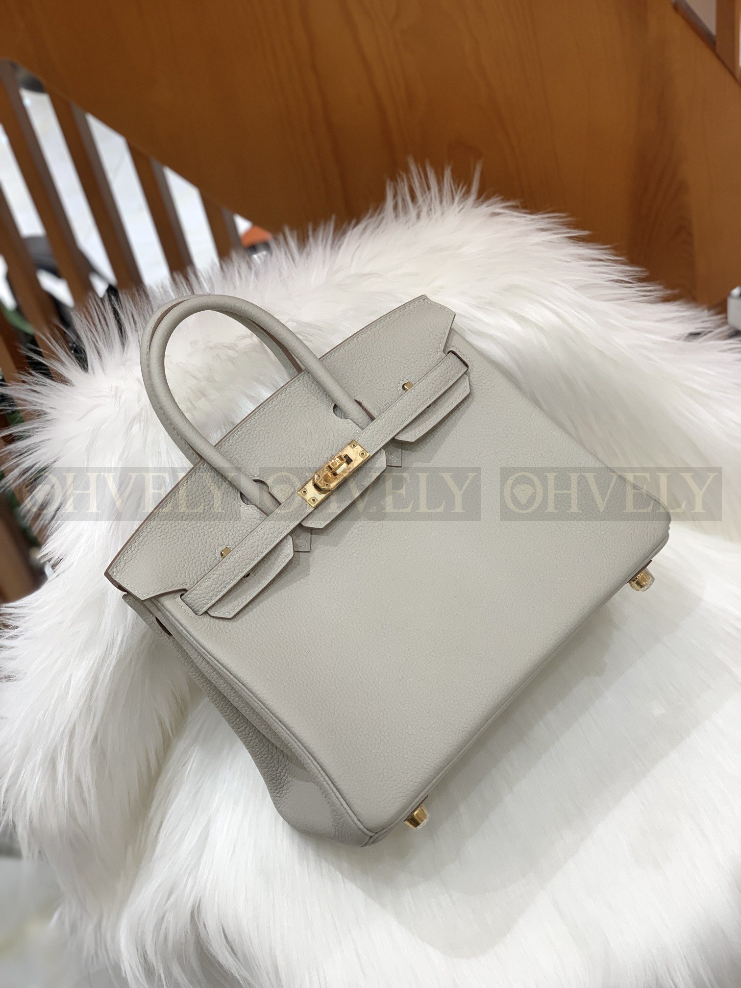 【 ZP버전 】HM Birkin 버킨백 토고 글래시어 화이트 골드버클 25 상품 썸네일
