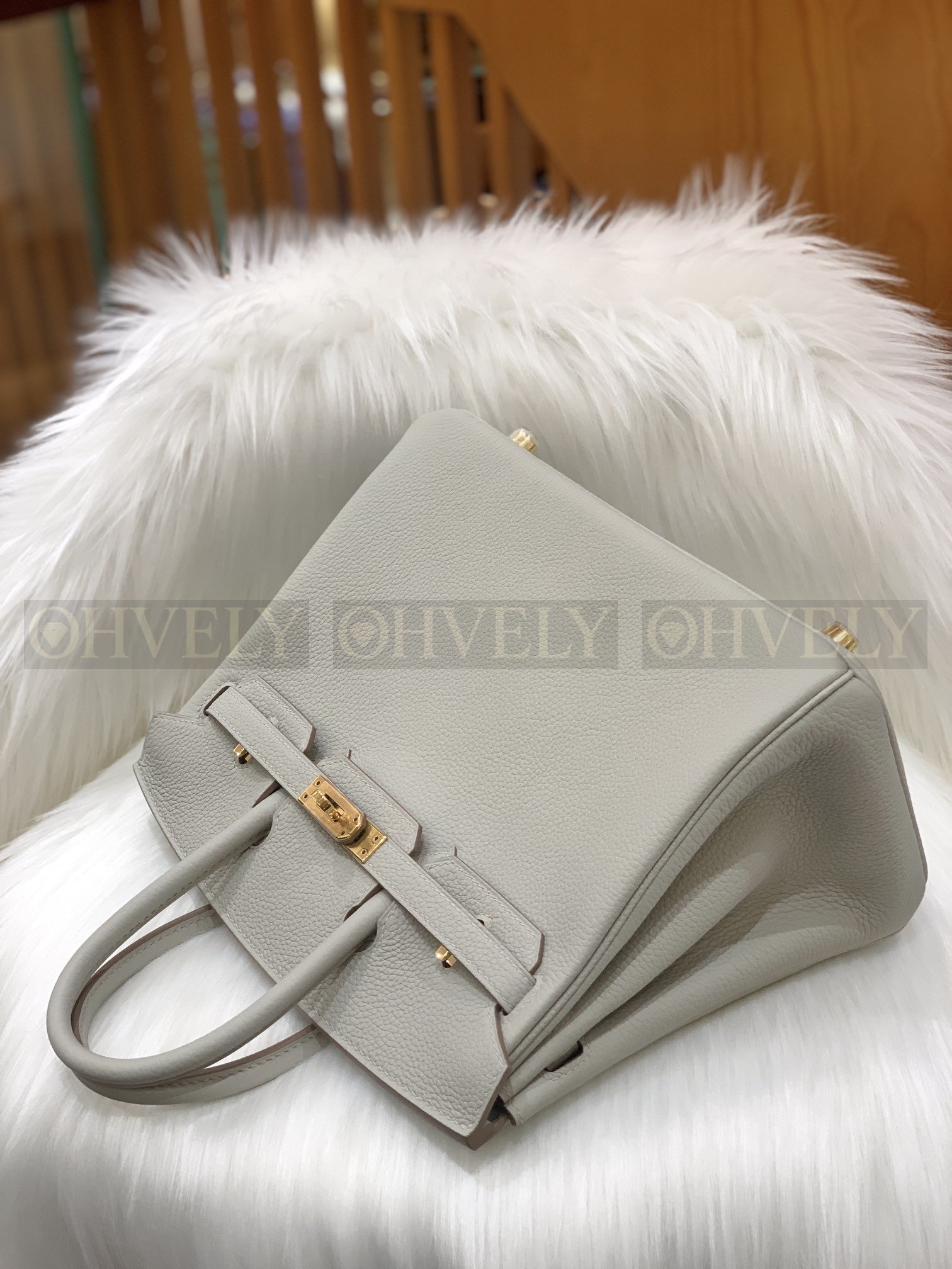 【 ZP버전 】HM Birkin 버킨백 토고 글래시어 화이트 골드버클 25 상품 썸네일