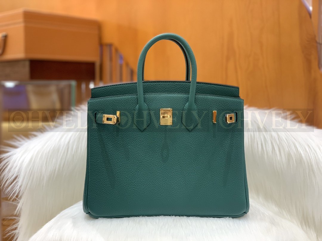 【 ZP버전 】HM Birkin 버킨백 토고 피콕 그린 골드버클 25