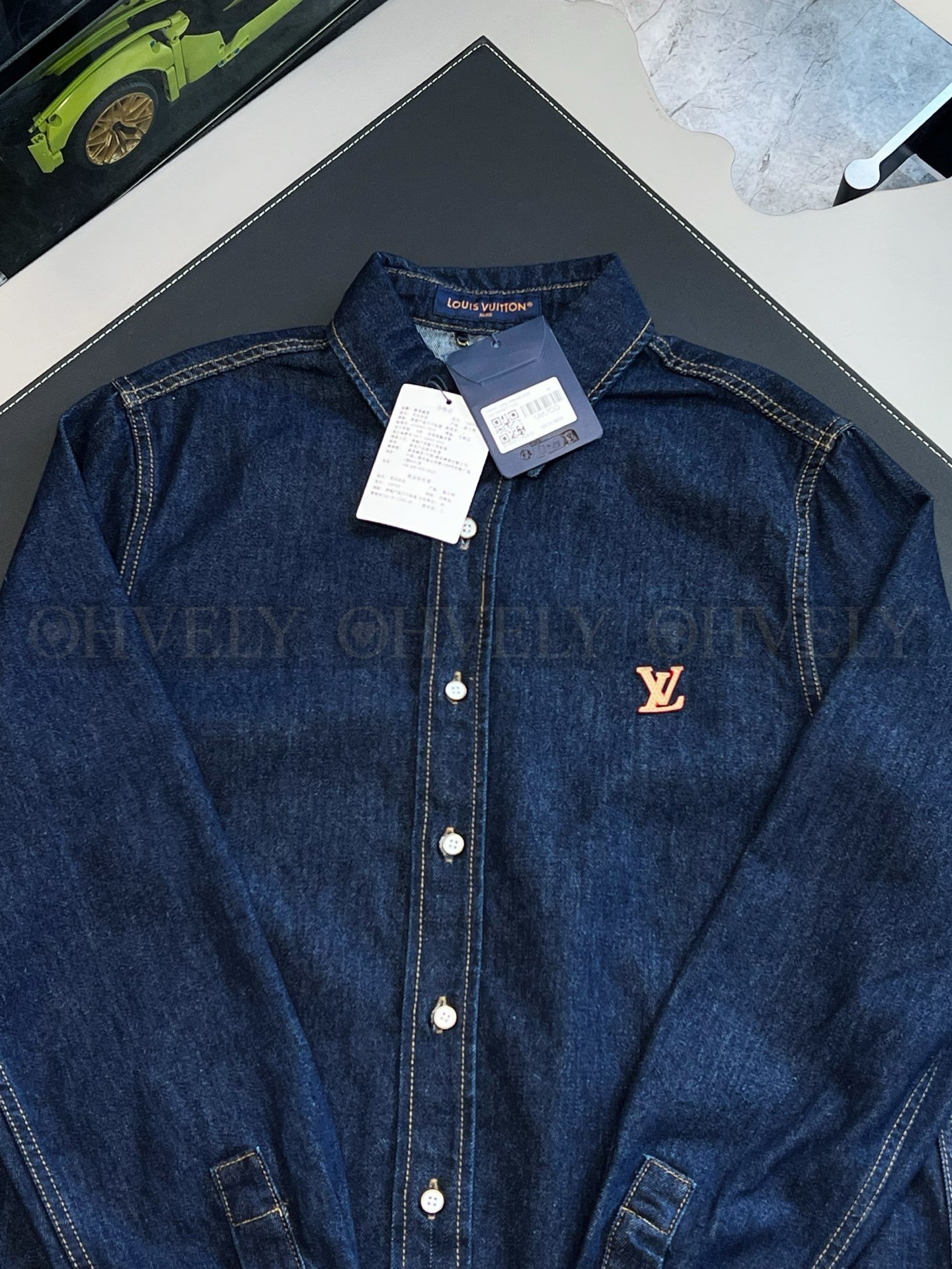 【 ZP버전 】LV 카라 긴팔 데님 셔츠 상품 썸네일