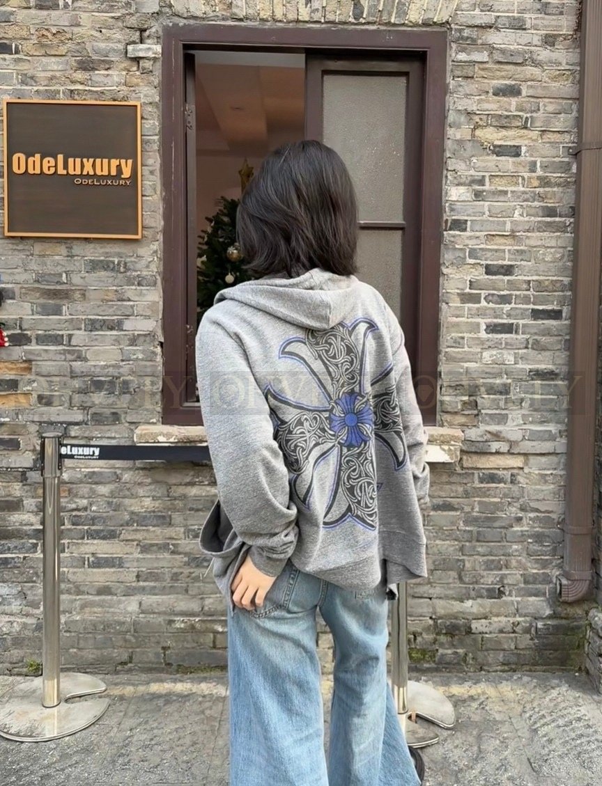 [ZP버전] 크롬하츠 후드집업 그레이/블루 상품 썸네일