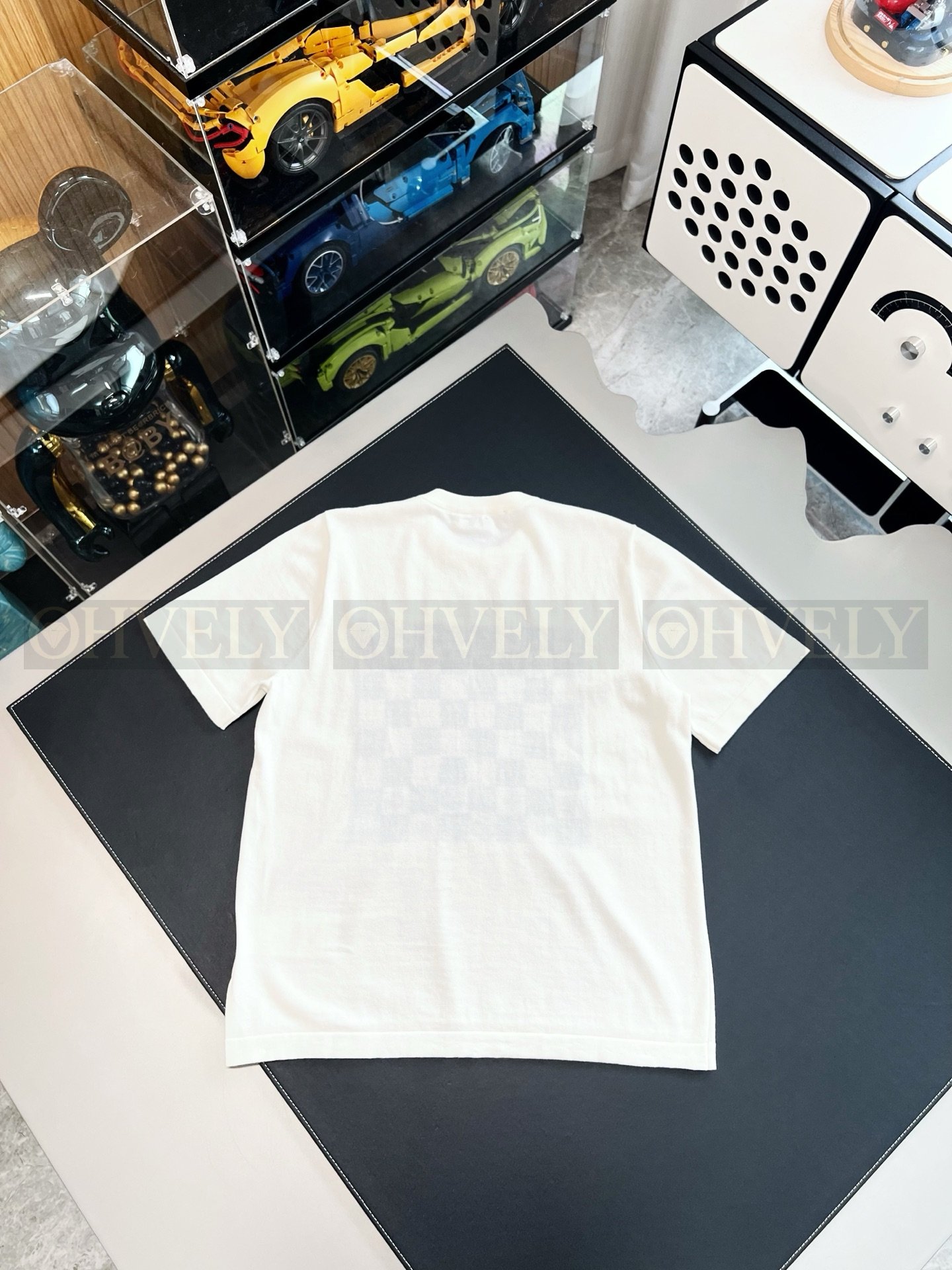 【 ZP버전 】LV 체커보드 컬러풀 니트 반팔 티셔츠 상품 썸네일