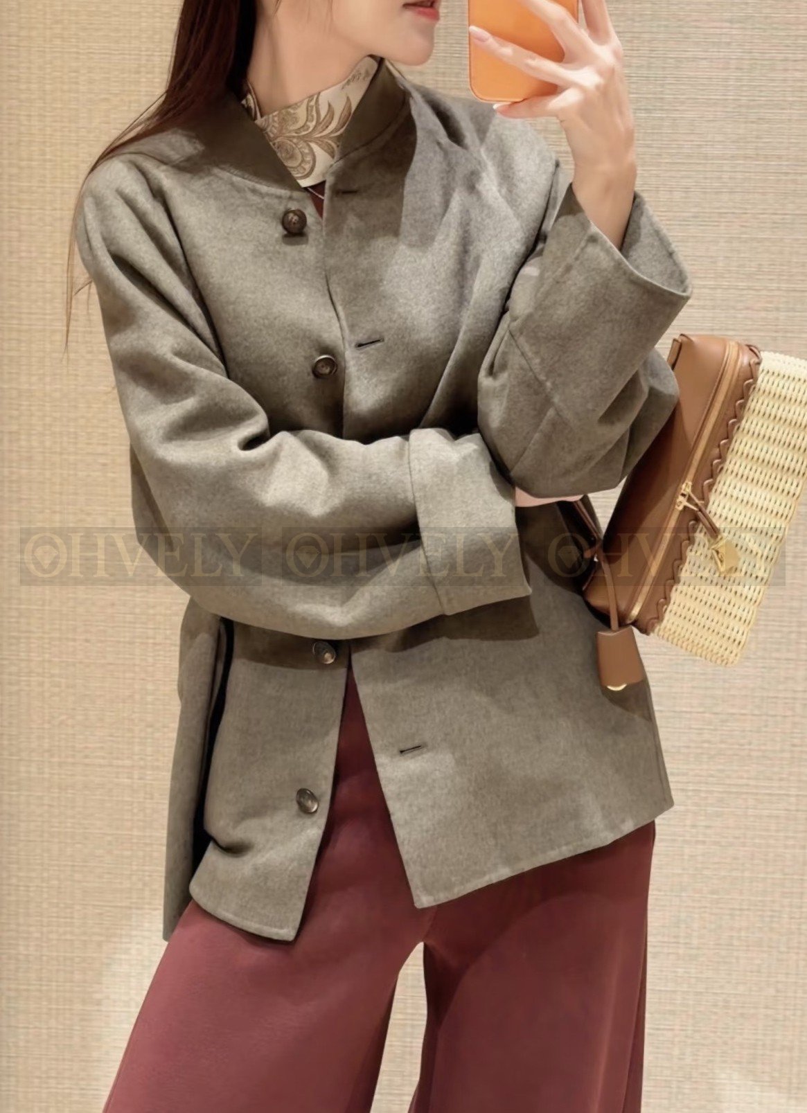 【 ZP버전 】LP 넥 시보리 캐시미어 울 자켓 코트 상품 썸네일