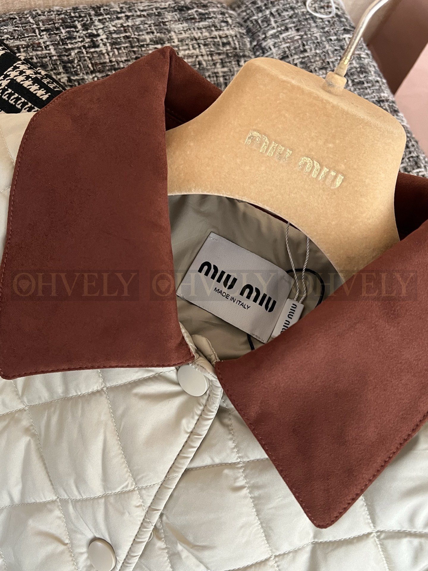 【 ZP버전 】MIU 퀸팅 파이핑 아우터 자켓 상품 썸네일