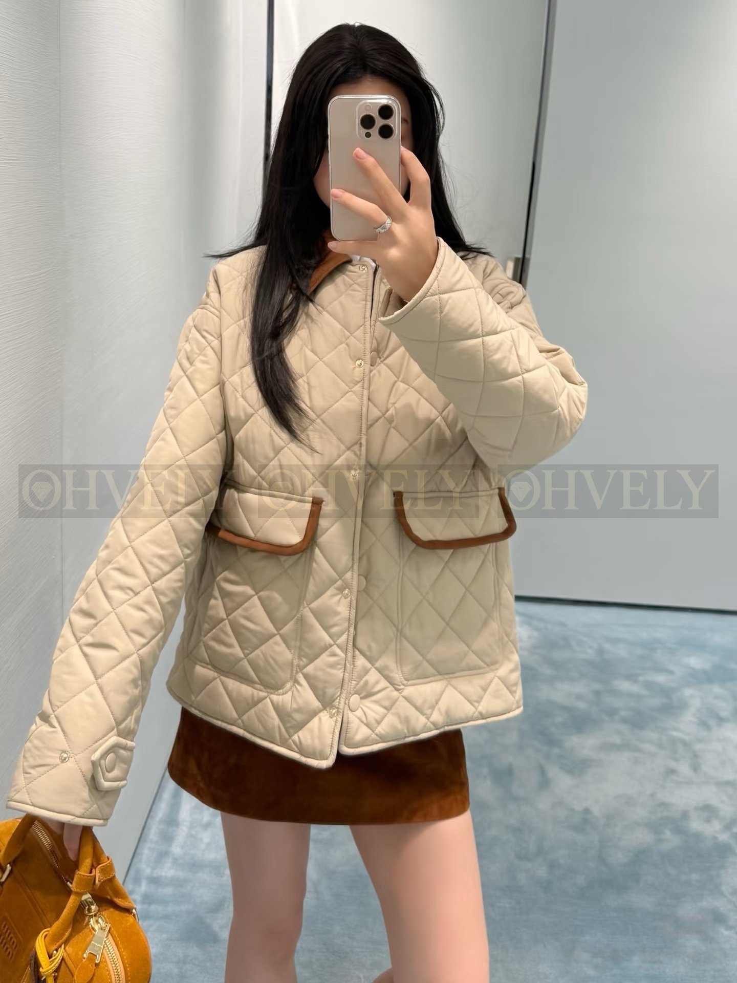 【 ZP버전 】MIU 퀸팅 파이핑 아우터 자켓 상품 썸네일