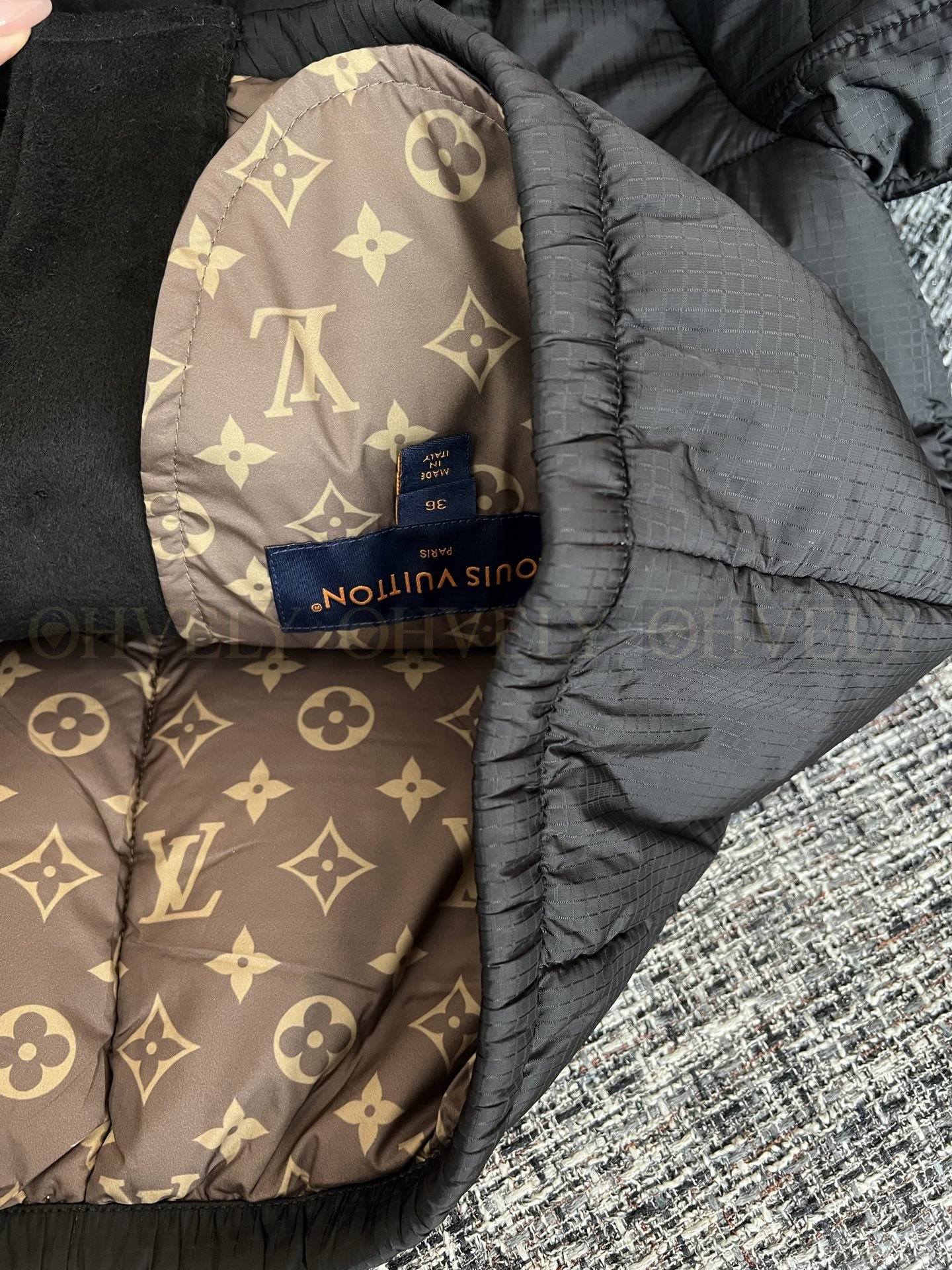 【 ZP버전 】LV 립스탑 퀼팅 후드 자켓 상품 썸네일