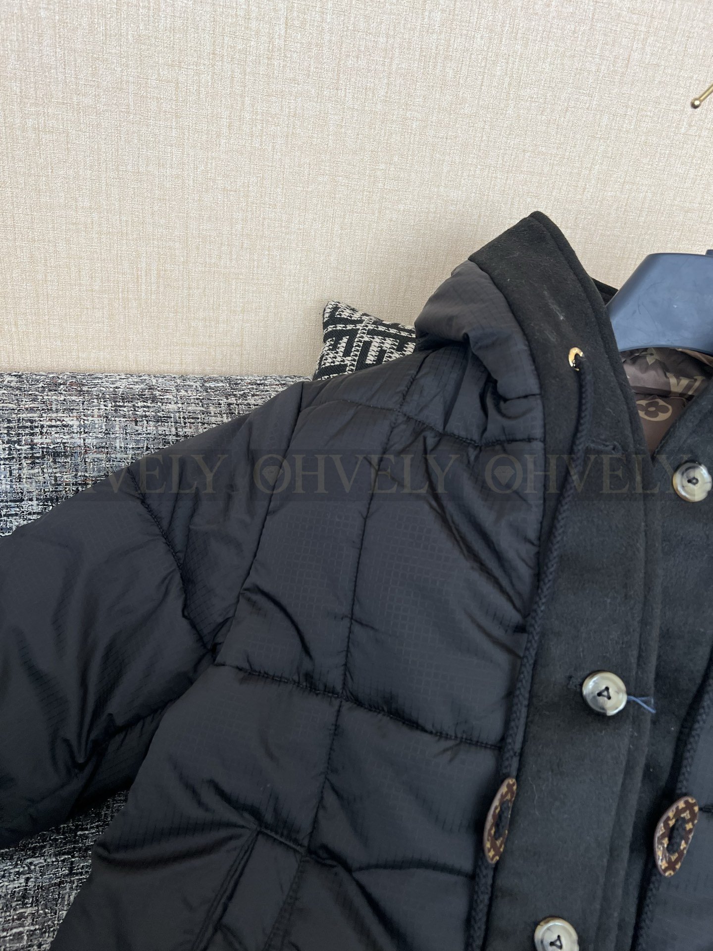 【 ZP버전 】LV 립스탑 퀼팅 후드 자켓 상품 썸네일