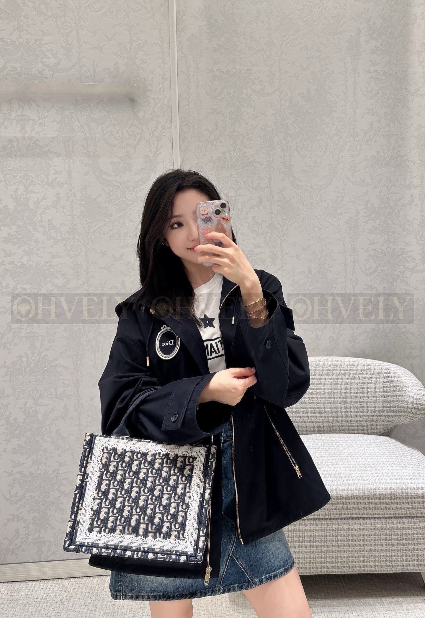 【 ZP버전 】DI 로고 와펜 후디 자켓 아우터 상품 썸네일
