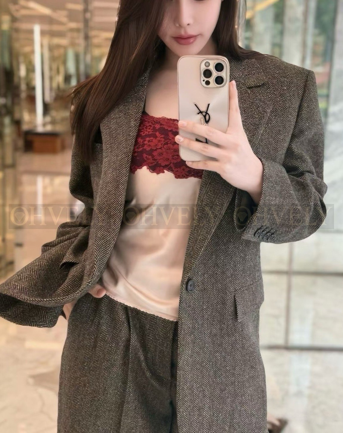 【 ZP버전 】YSL 헤링본 수트 자켓