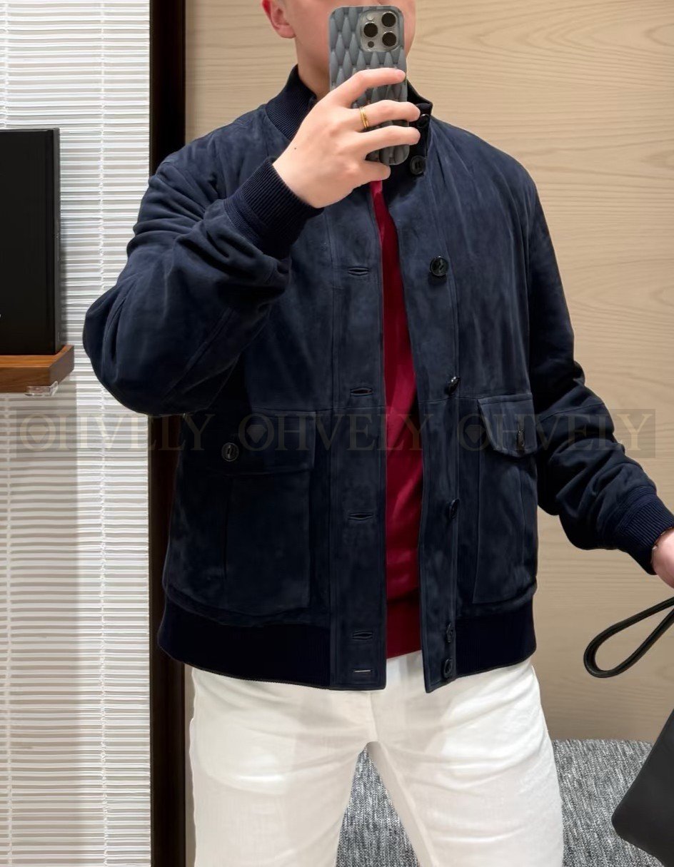【 ZP버전 】ZE 스웨이드 하이넥 버튼 재킷 상품 썸네일