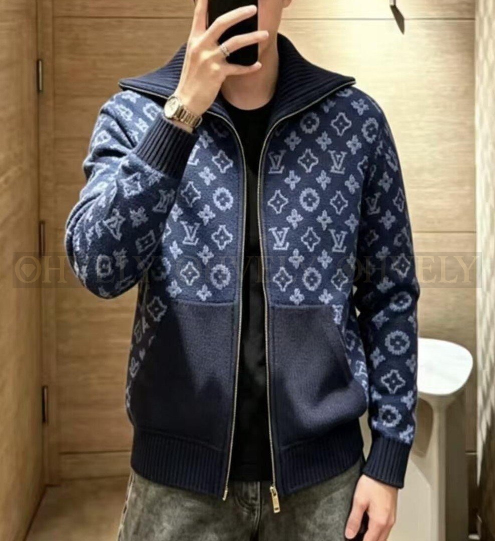 【 ZP버전 】LV 양면 자카드 니트 자켓